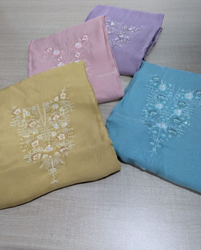 Embroidered Viscose Organza Sets