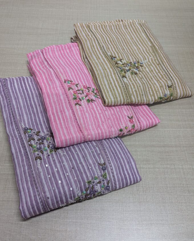 Hand Embroidered Linen Cotton Sets