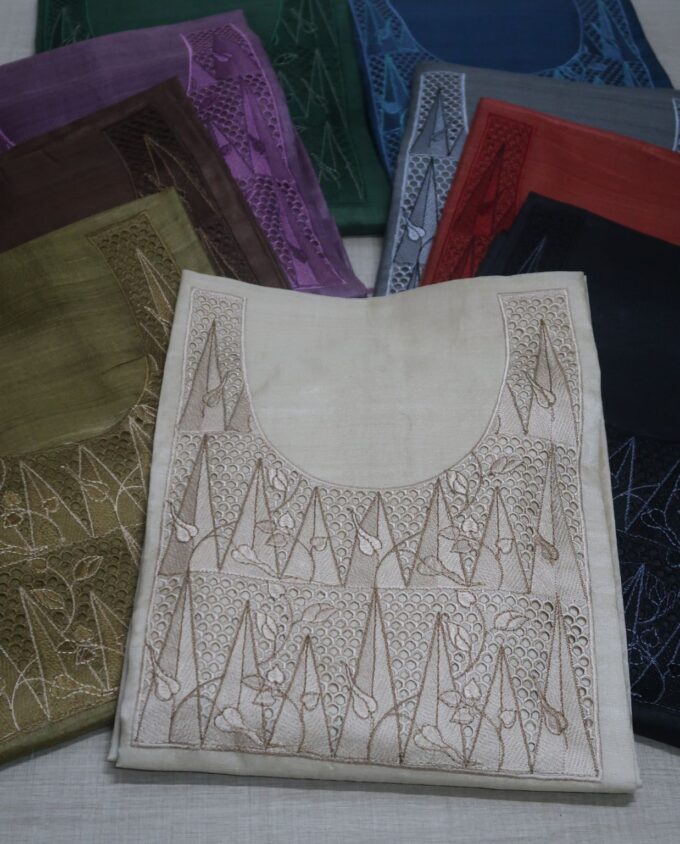 Cutwork Tussar Silk Sets