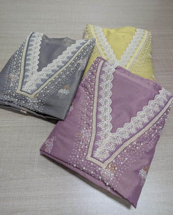 Embroidered Kota Silk Sets