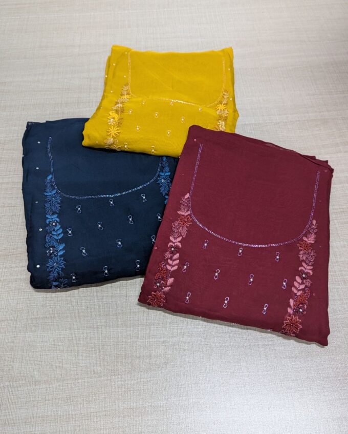 Hand Embroidered Viscose Organza Sets